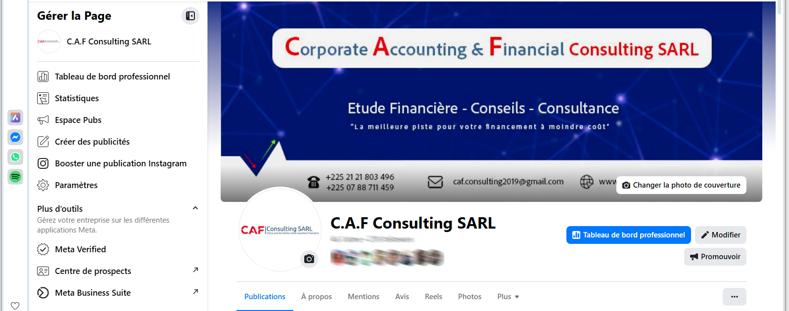 Gestion de Page-Caf Consulting