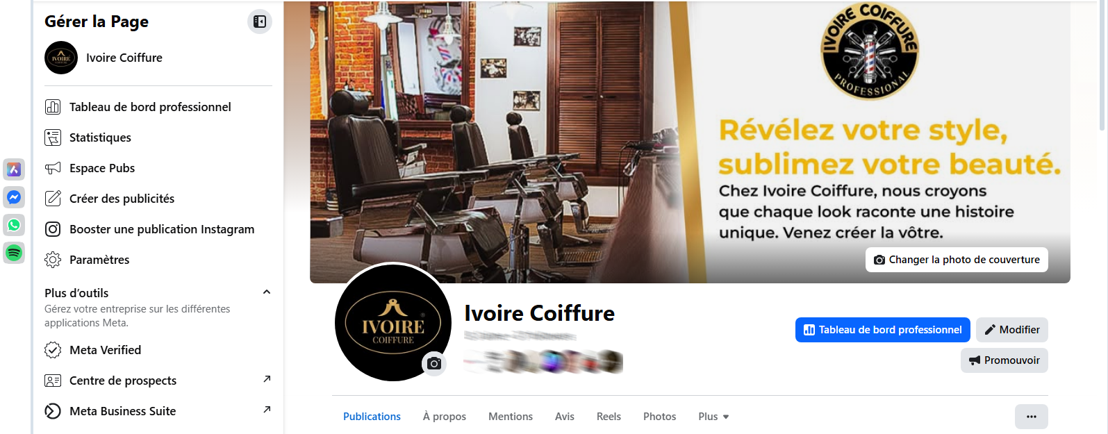 Gestion de Page-Ivoire Coiffure