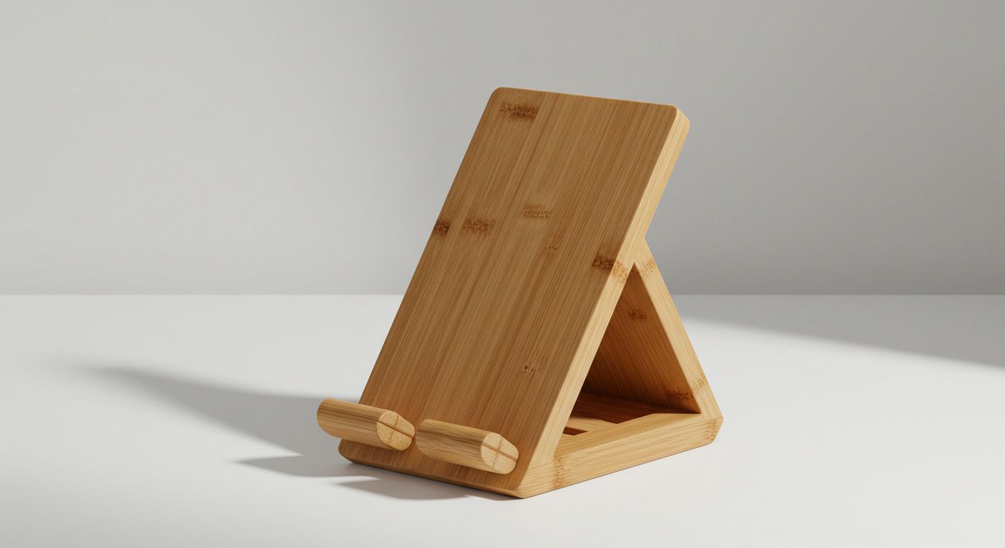 Support téléphone en bambou