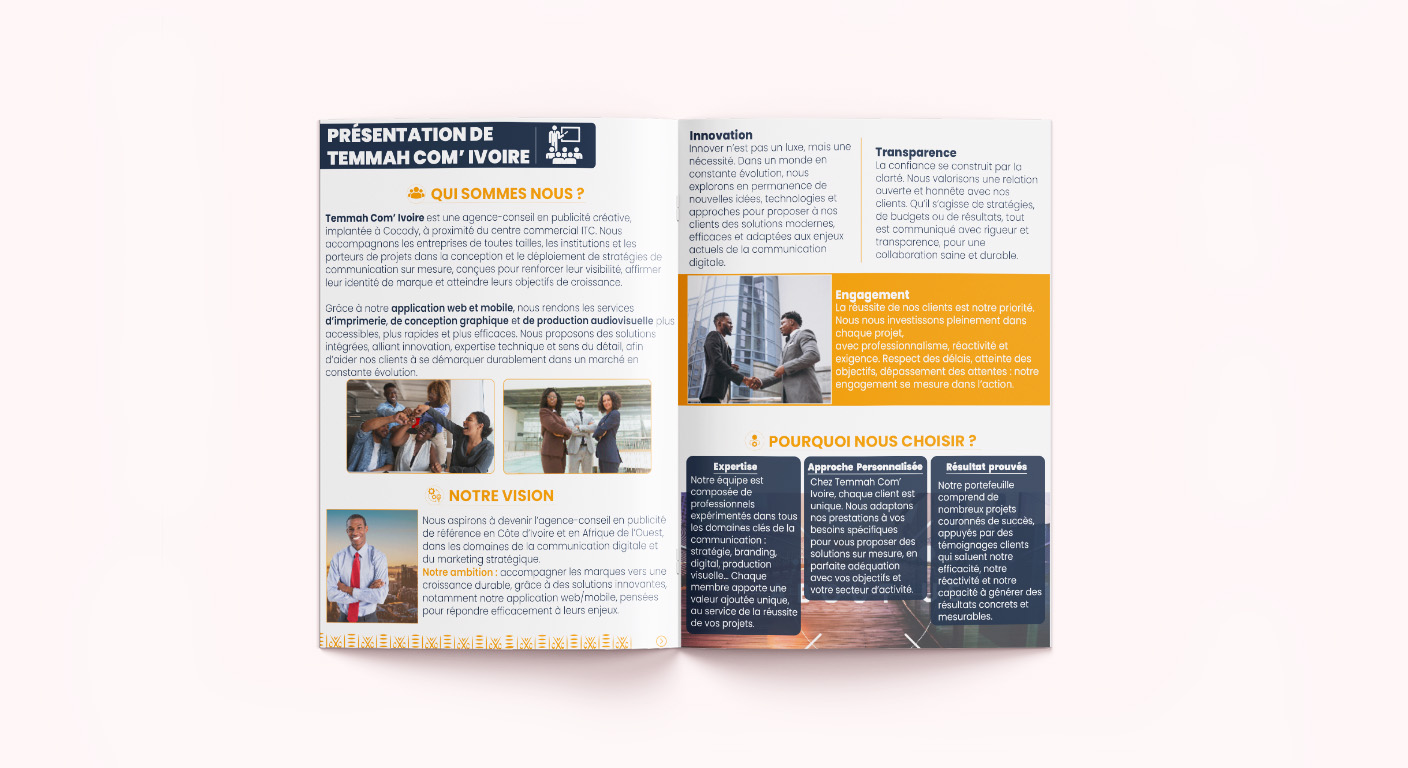 Brochure A4 agrafée - portrait
